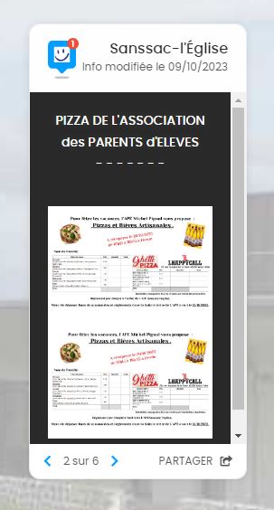 PIZZA DE L'ASSOCIATION des PARENTS d'ELEVES..