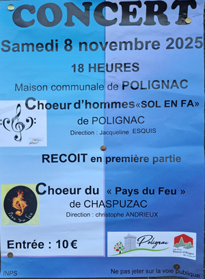 Concert => Maison communale de Polignac.